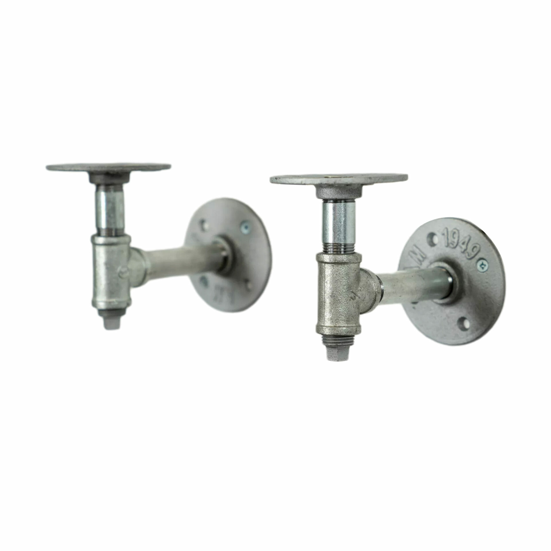 Galvanised Tee Nut Brackets (Pair) | Industrial Pipe Style – Pipe Dream ...